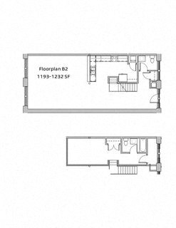 a floor plan of a bedroom and a floorplan of a bathroom